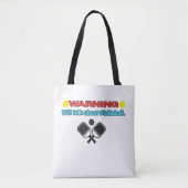 Warning: Will Talk About Pickleball Funny Tasche (Vorderseite)