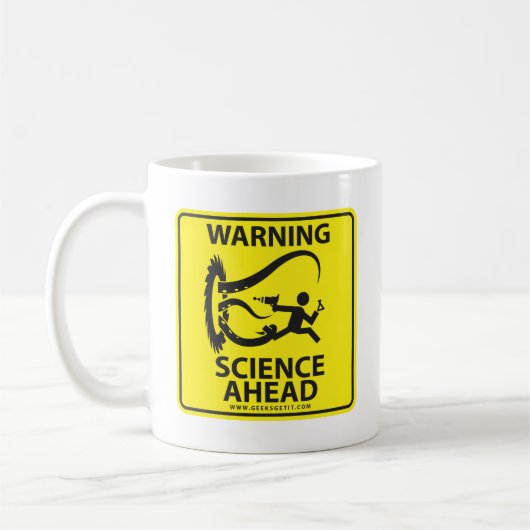 WARNING! WISSENSCHAFT VORAN! KAFFEETASSE (Links)