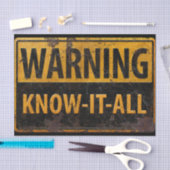 WARNING WISSENSWERT-ALL Metallgefährdung Vorsicht Seidenpapier (Handwerk)