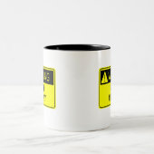 Warning Work Allergy Funny Two-Tone-Kaffee-Tasse Zweifarbige Tasse (Mittel)