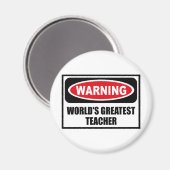 WARning WORLD'S GROSSSTE LEHRER-Magnet Magnet (Vorderseite/Rückseite)