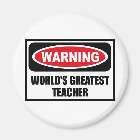 WARning WORLD'S GROSSSTE LEHRER-Magnet Magnet (Vorne)