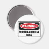 WARning WORLD'S GRÖSSTE BOSS-Magnet Magnet (Vorderseite/Rückseite)