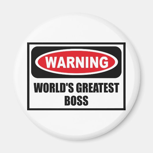 WARning WORLD'S GRÖSSTE BOSS-Magnet Magnet (Vorne)
