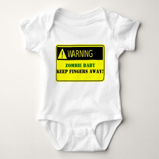 WARNING-ZOMBIE BABY BEHALTEN FINGER WEG BABY STRAMPLER (Vorderseite)