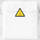 Warnkleber ohne Handwaschanlage Dreieckiger Aufkleber (Tasche)