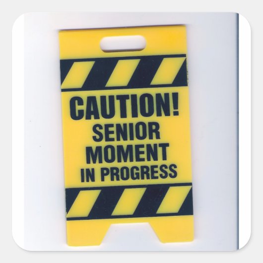 Warnkleber Quadratischer Aufkleber (Vorderseite)