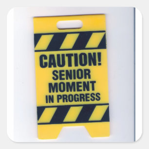 Warnkleber Quadratischer Aufkleber