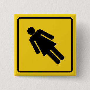 Warnknopf für Frauen Button
