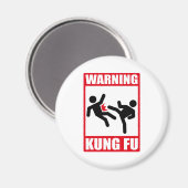 Warnkung fu magnet (Vorderseite/Rückseite)