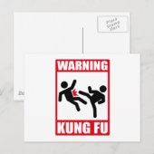 Warnkung fu postkarte (Vorne/Hinten)