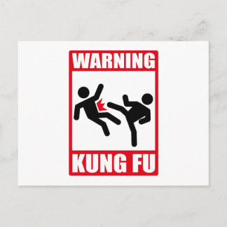 Warnkung fu postkarte