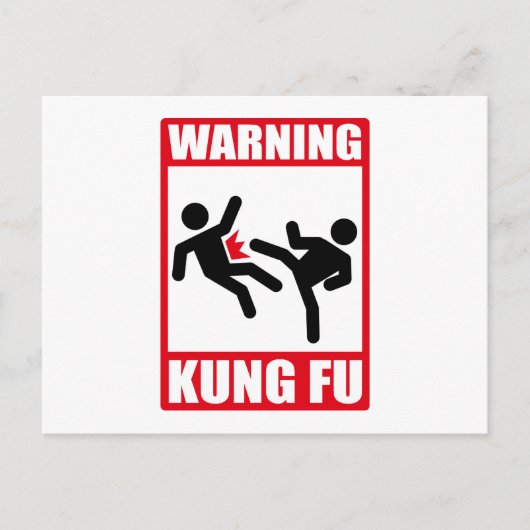Warnkung fu postkarte (Vorderseite)