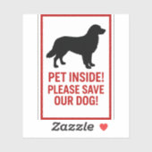 Warnmeldung für Begleiter im Notfall Aufkleber (Blatt)