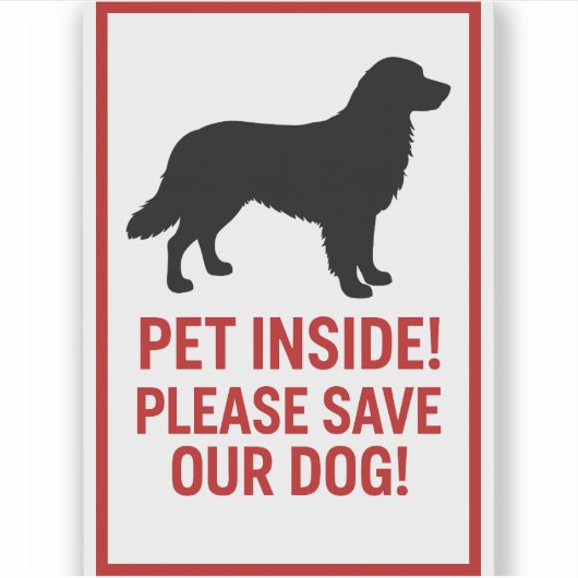 Warnmeldung für Begleiter im Notfall Aufkleber (Vorderseite)