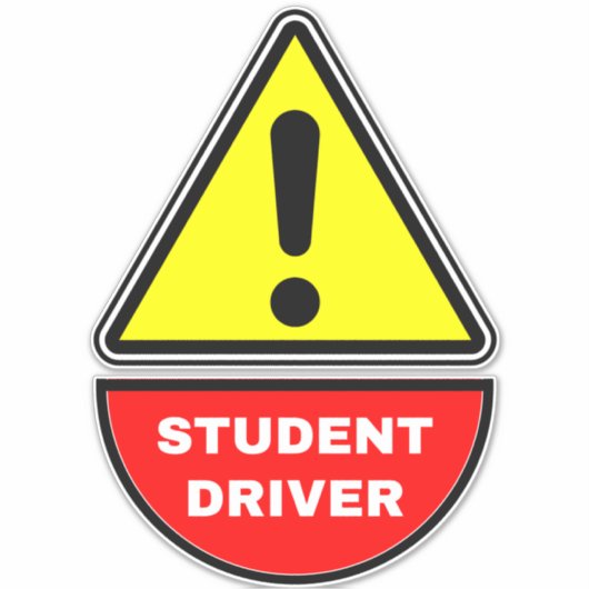 (Warnmeldung) Schülertreiber Aufkleber (Vorderseite)