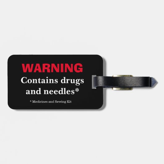 Warnmittel & Nadeln-Arzneimittel & Nähset Gepäckanhänger (Rückseite horizontal)