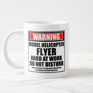 Warnmodell Helikopter-Flyer schwer am Arbeitsplatz Jumbo-Tasse
