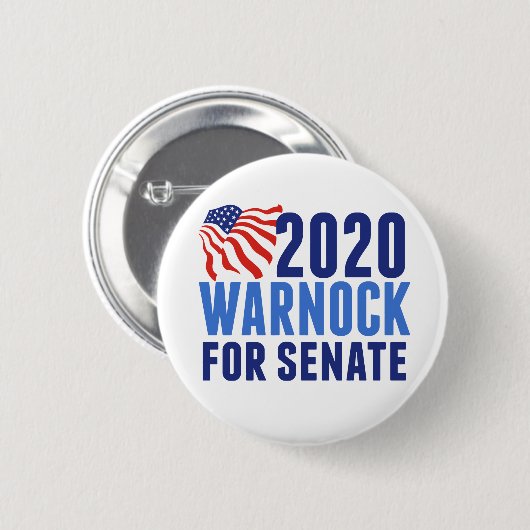 Warnock für Senat Button (Vorne & Hinten)