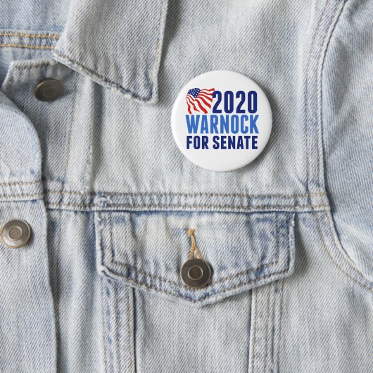 Warnock für Senat Button (Beispiel)