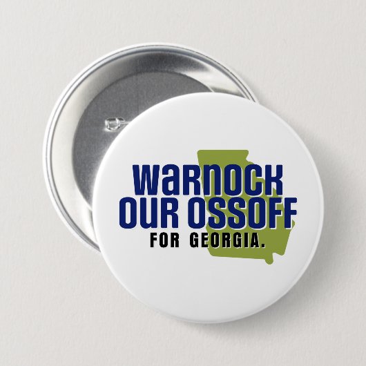 Warnock Our Ossoff Button (Vorne & Hinten)