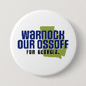 Warnock Our Ossoff Button (Vorderseite)