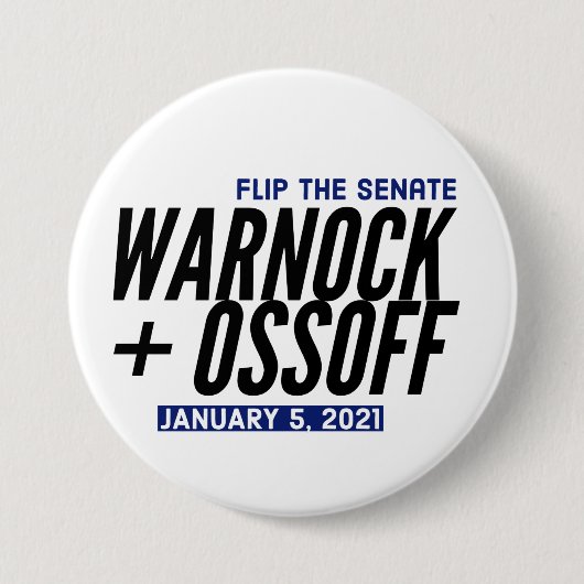 Warnock Our Ossoff Button (Vorderseite)