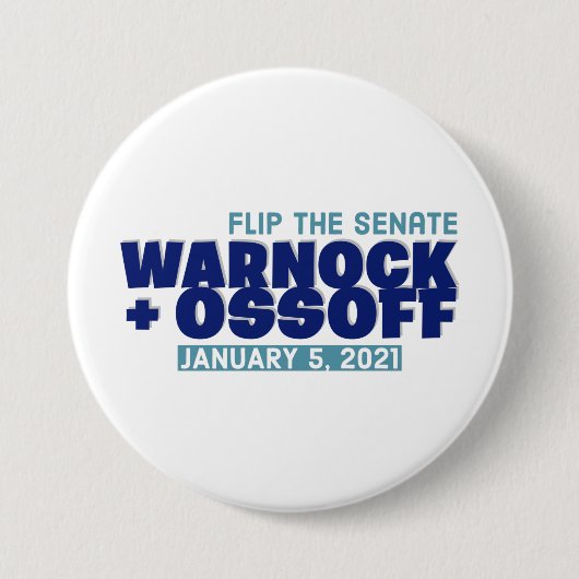Warnock Our Ossoff Button (Vorderseite)
