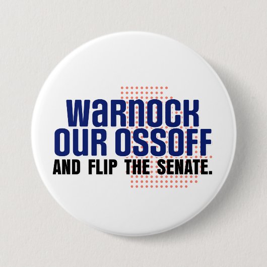 Warnock Our Ossoff Button (Vorderseite)