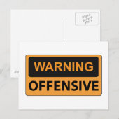 Warnoffensive Postkarte (Vorne/Hinten)