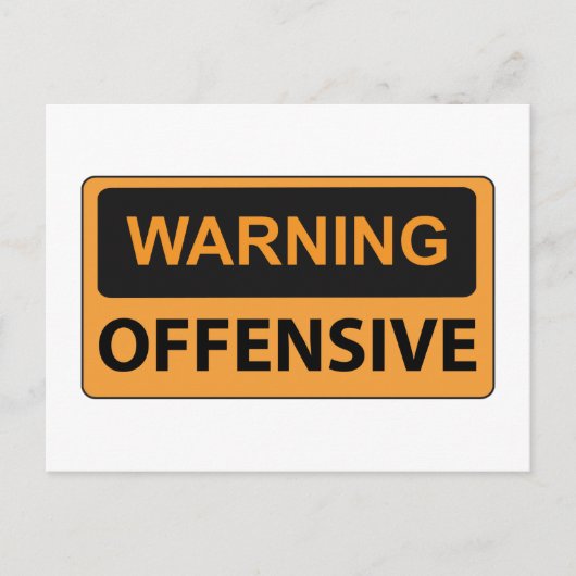 Warnoffensive Postkarte (Vorderseite)