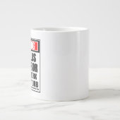 Warnrechner Professor hart am Arbeitsplatz Jumbo-Tasse (Vorderseite)