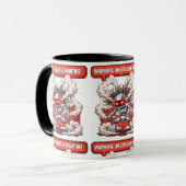 Warnroutine Wut! Lustige wütende Robotertechnik O Tasse (Vorderseite Links)