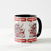 Warnroutine Wut! Lustige wütende Robotertechnik O Tasse (VorderseiteRechts)