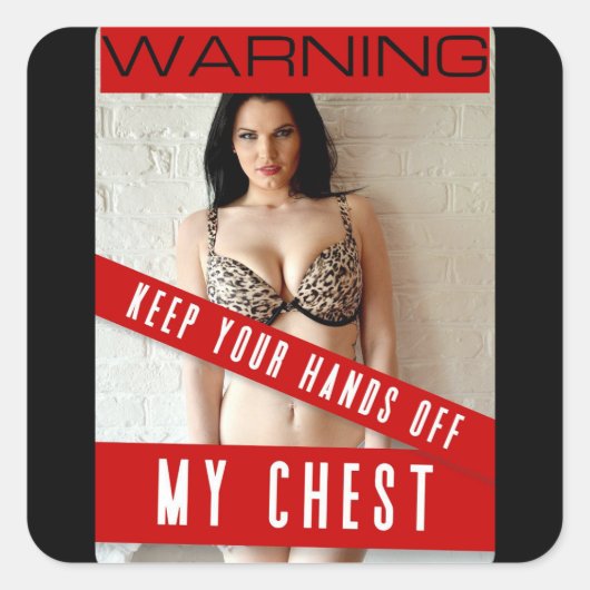 WARNSCHALTER QUADRATISCHER AUFKLEBER (Vorderseite)