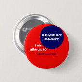 Warnschaltfläche für Allergien Button (Vorne & Hinten)