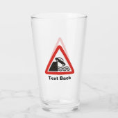 Warnschild am Kai Glas (Rückseite)