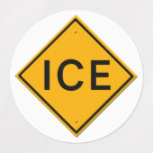 Warnschild Eiszapfen Etiketten (Design 2)