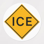 Warnschild Eiszapfen Etiketten (Design 1)