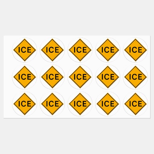 Warnschild Eiszapfen Etiketten (Blatt)