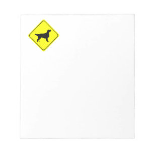 Warnschild Flat-Coated Retriever - Liebe zu Hunden Notizblock