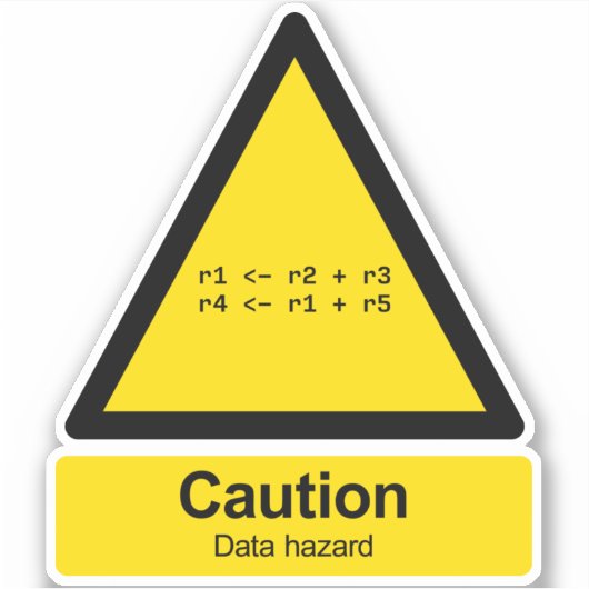 Warnschild für Datengefahr Aufkleber (Vorderseite)