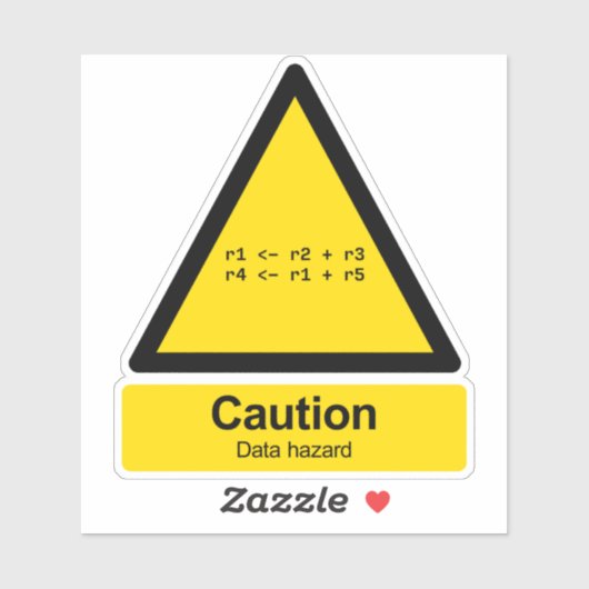 Warnschild für Datengefahr Aufkleber (Blatt)