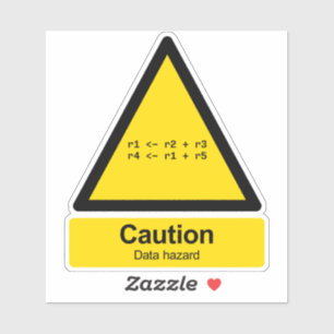 Warnschild für Datengefahr - Vinyl-Aufkleber Aufkleber