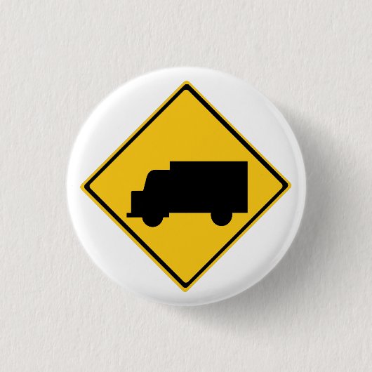 Warnschild für den Straßenverkehr Button (Vorderseite)