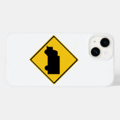 Warnschild für den Straßenverkehr Case-Mate iPhone Hülle (Rückseite (Horizontal))