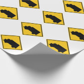 Warnschild für den Straßenverkehr Geschenkpapier (Ecke)