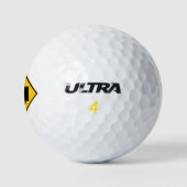 Warnschild für den Straßenverkehr Golfball (Logo)