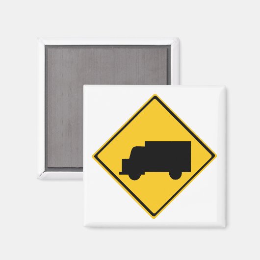 Warnschild für den Straßenverkehr Magnet (Vorderseite/Rückseite)