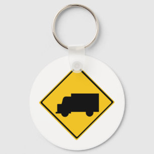Warnschild für den Straßenverkehr Schlüsselanhänger